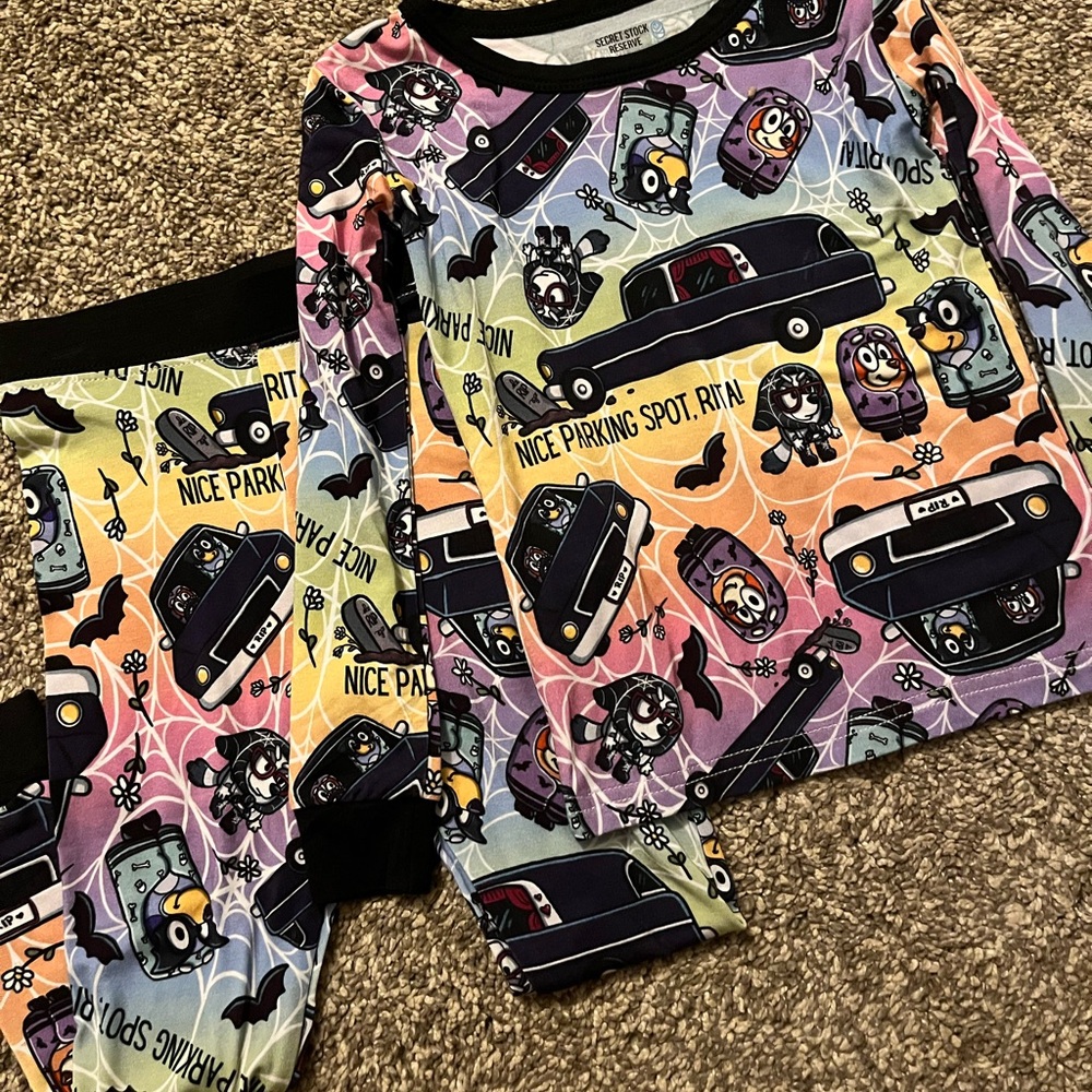 Kids Halloween Themed Pajamas-Bamboo and Bluey